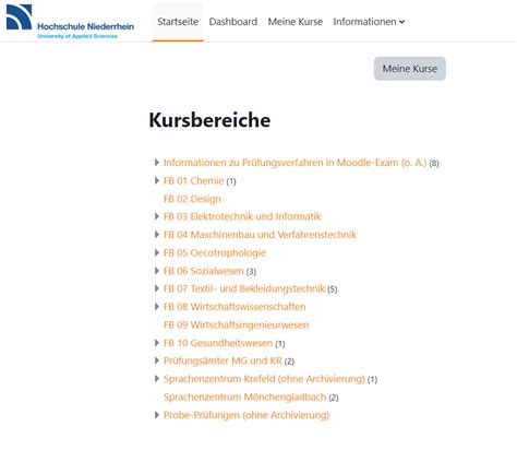 Kursbereiche .